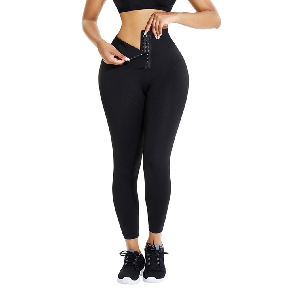 Thermo sauna like High waist sweat storm corset stomach trainer leggings - Picture 4 of 7